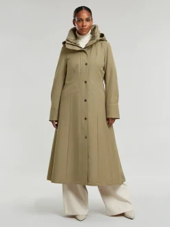 Molly Waterproof Pleated Clay Raincoat