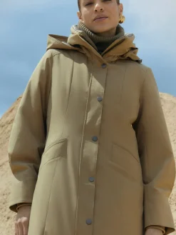 Molly Waterproof Pleated Clay Raincoat