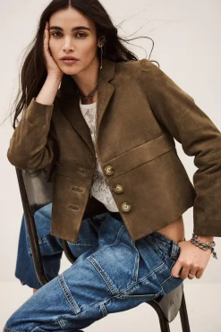 Morfeo Olive Suede Jacket