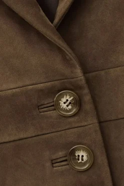 Morfeo Olive Suede Jacket