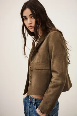 Morfeo Olive Suede Jacket