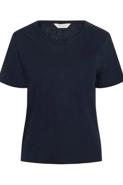 Nacima Navy Linen Mix TShirt