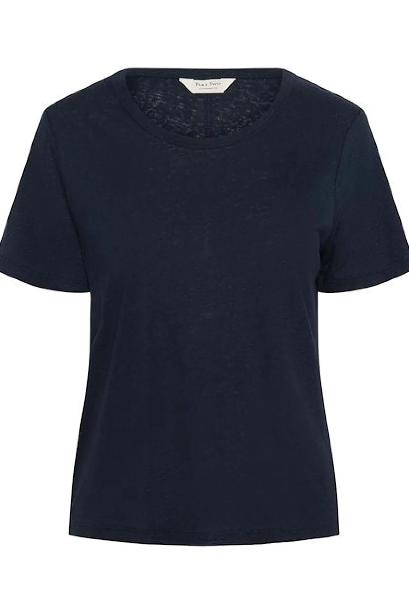 Nacima Navy Linen Mix TShirt