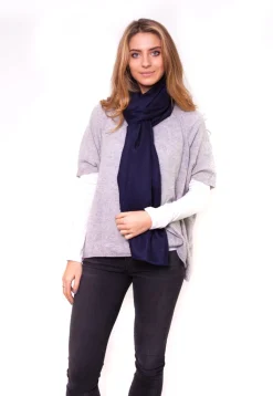 Navy Full Cashmere Scarf