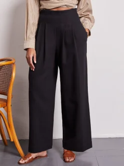 Nellie Black High Waisted Trousers