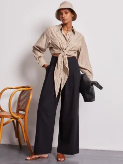 Nellie Black High Waisted Trousers