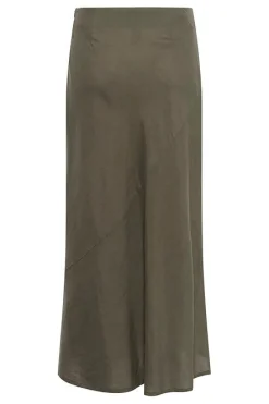 Nitta Khaki Linen Skirt