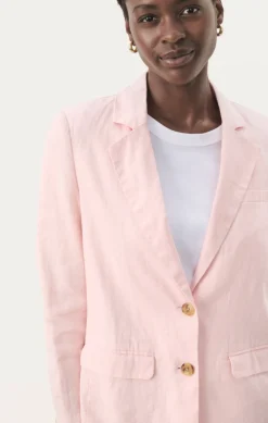 Nyan Pink Linen Blazer