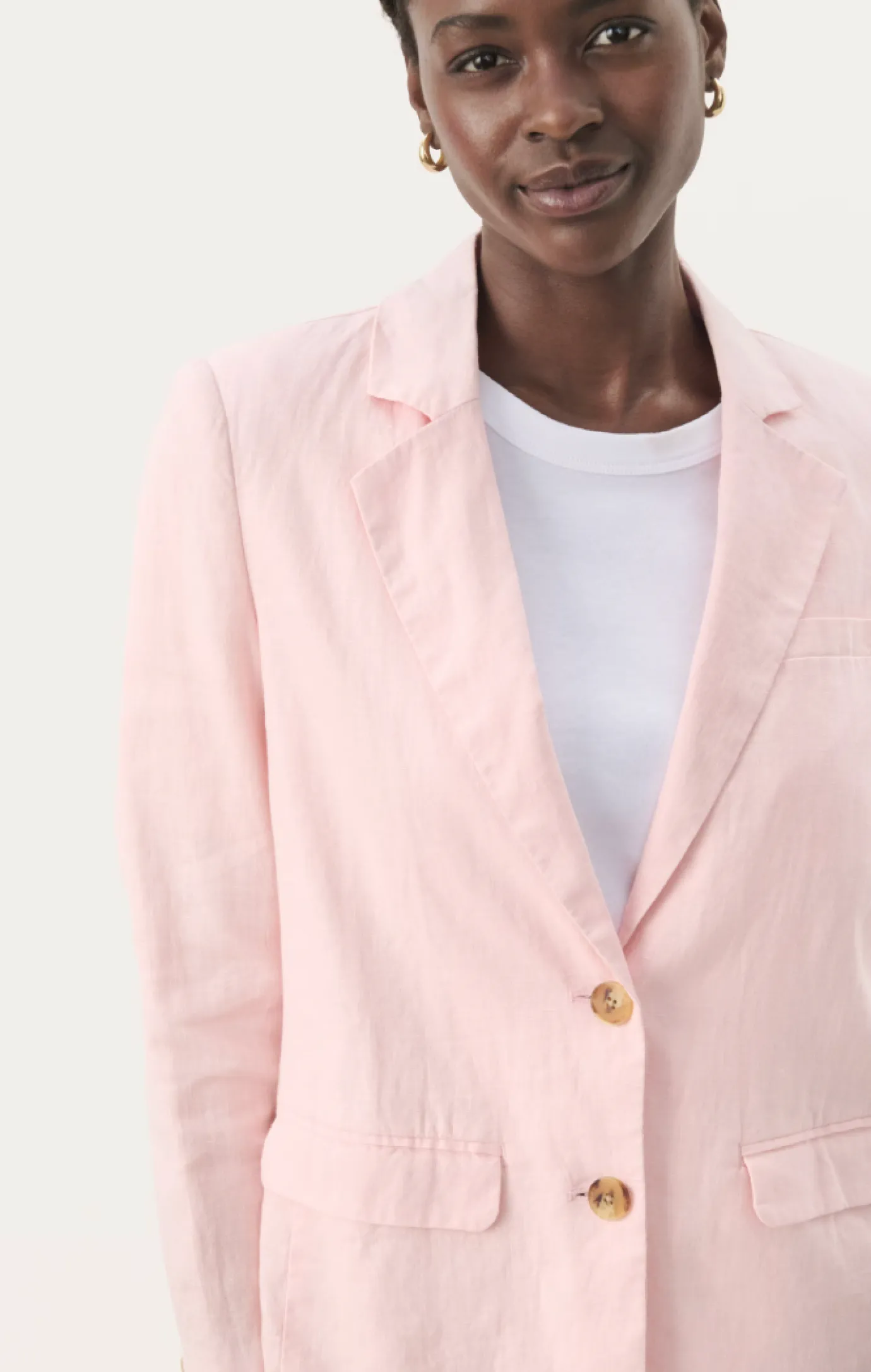 Nyan Pink Linen Blazer