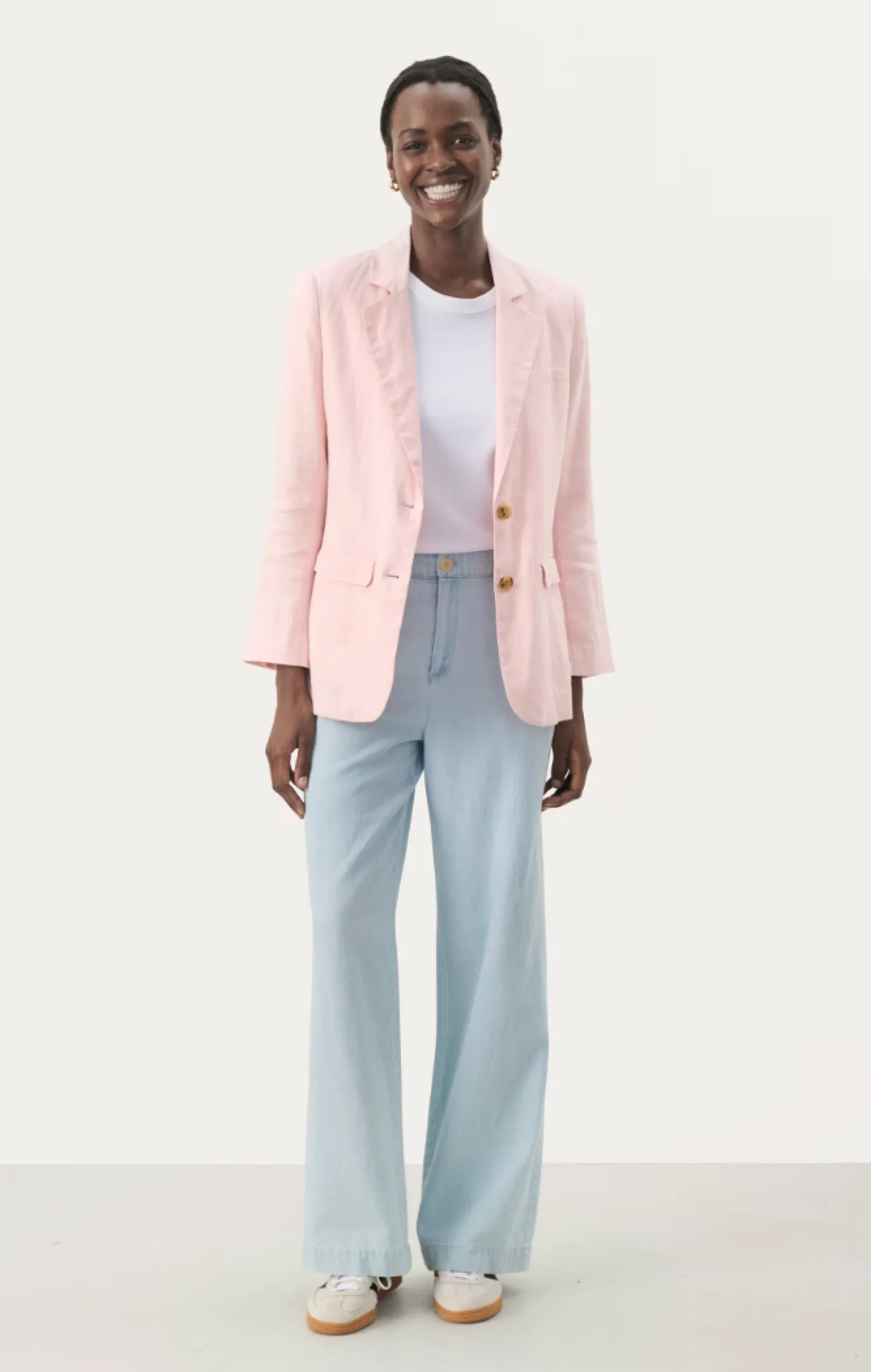 Nyan Pink Linen Blazer