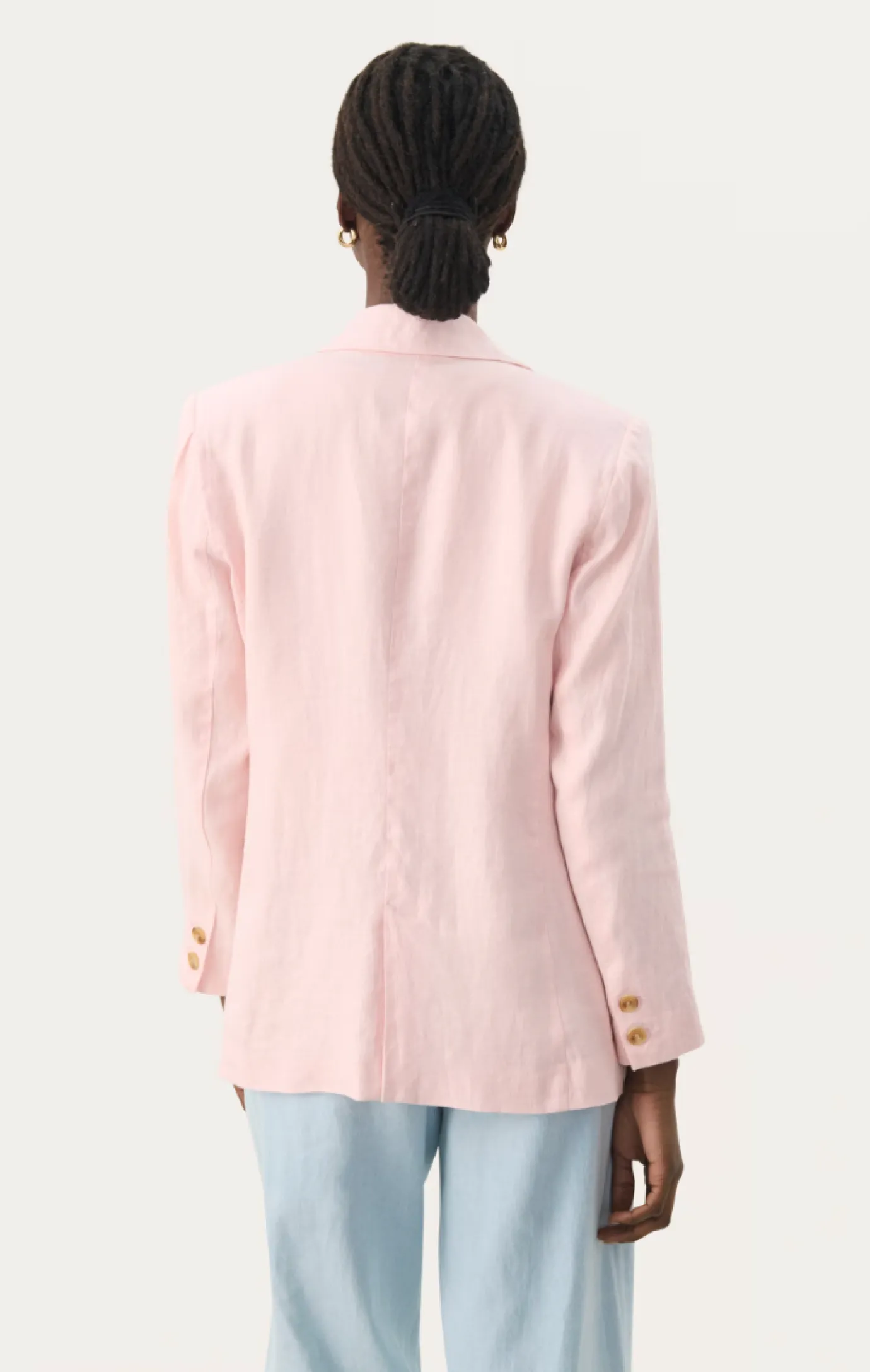 Nyan Pink Linen Blazer