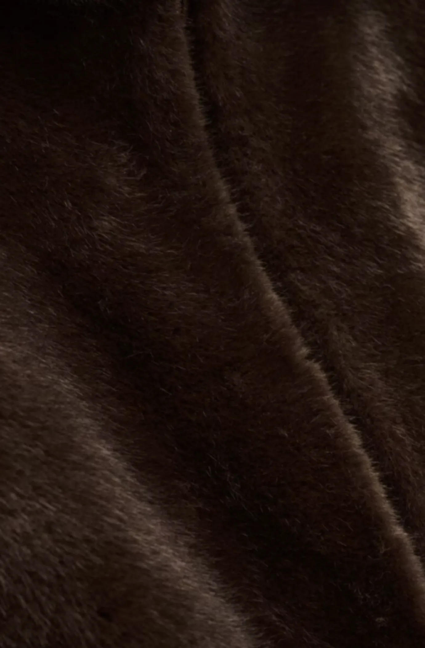 Pandy Faux Fur Jacket in Chocolate Brown