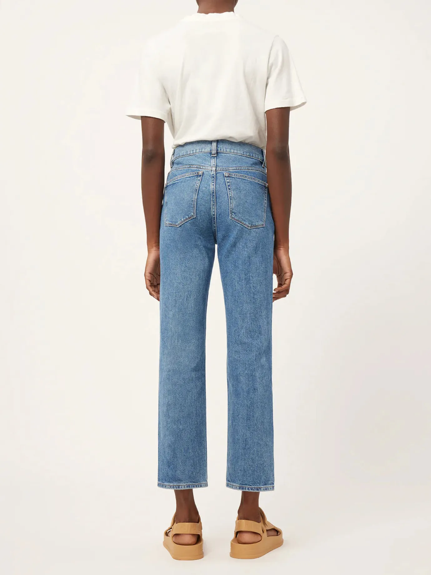 'Patti' Blue Rapid Vintage High Rise Straight Jeans