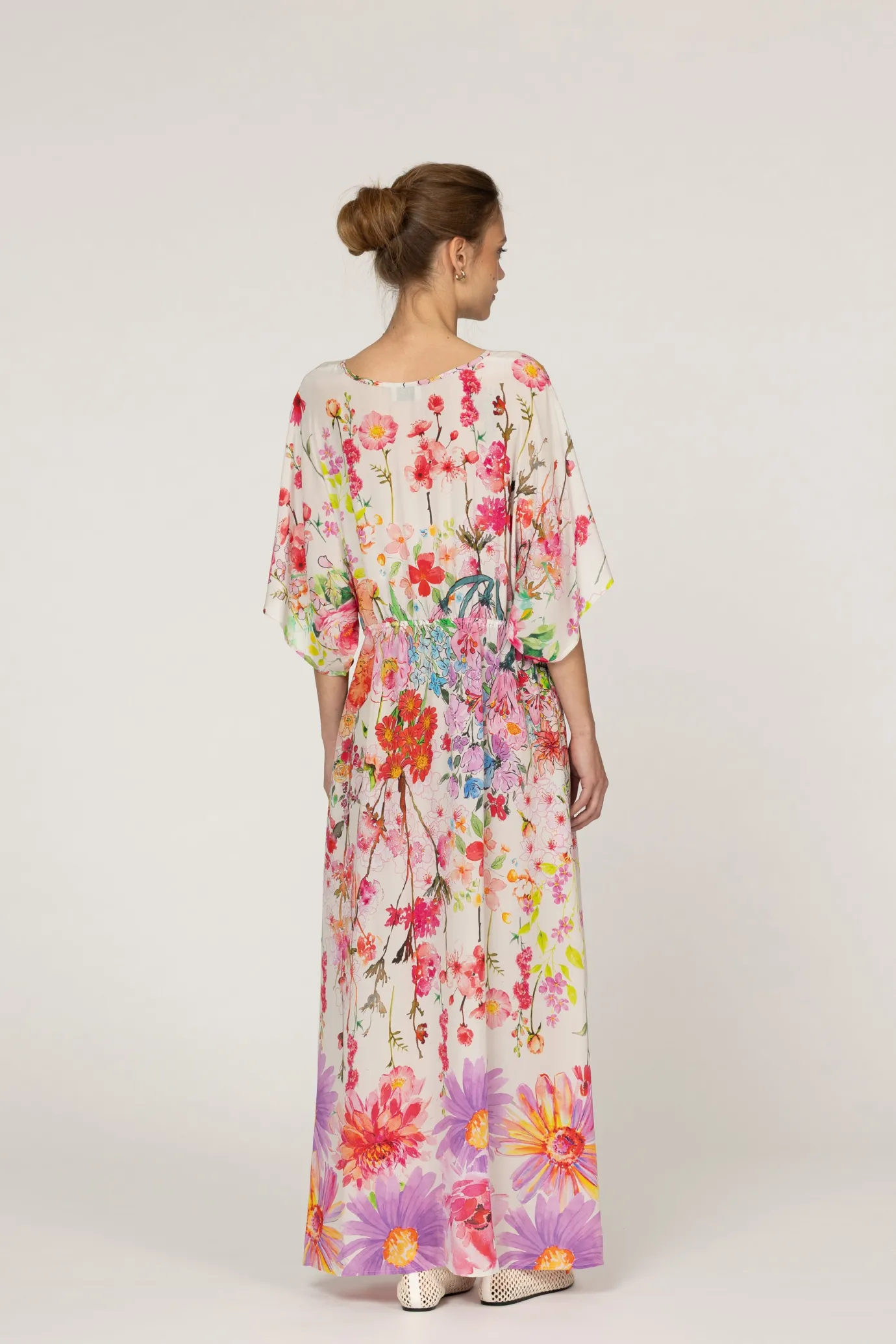 Peony Jardin Magnifique Silk Dress