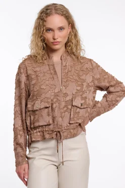 Priori Rosey Brown Zip Jacket