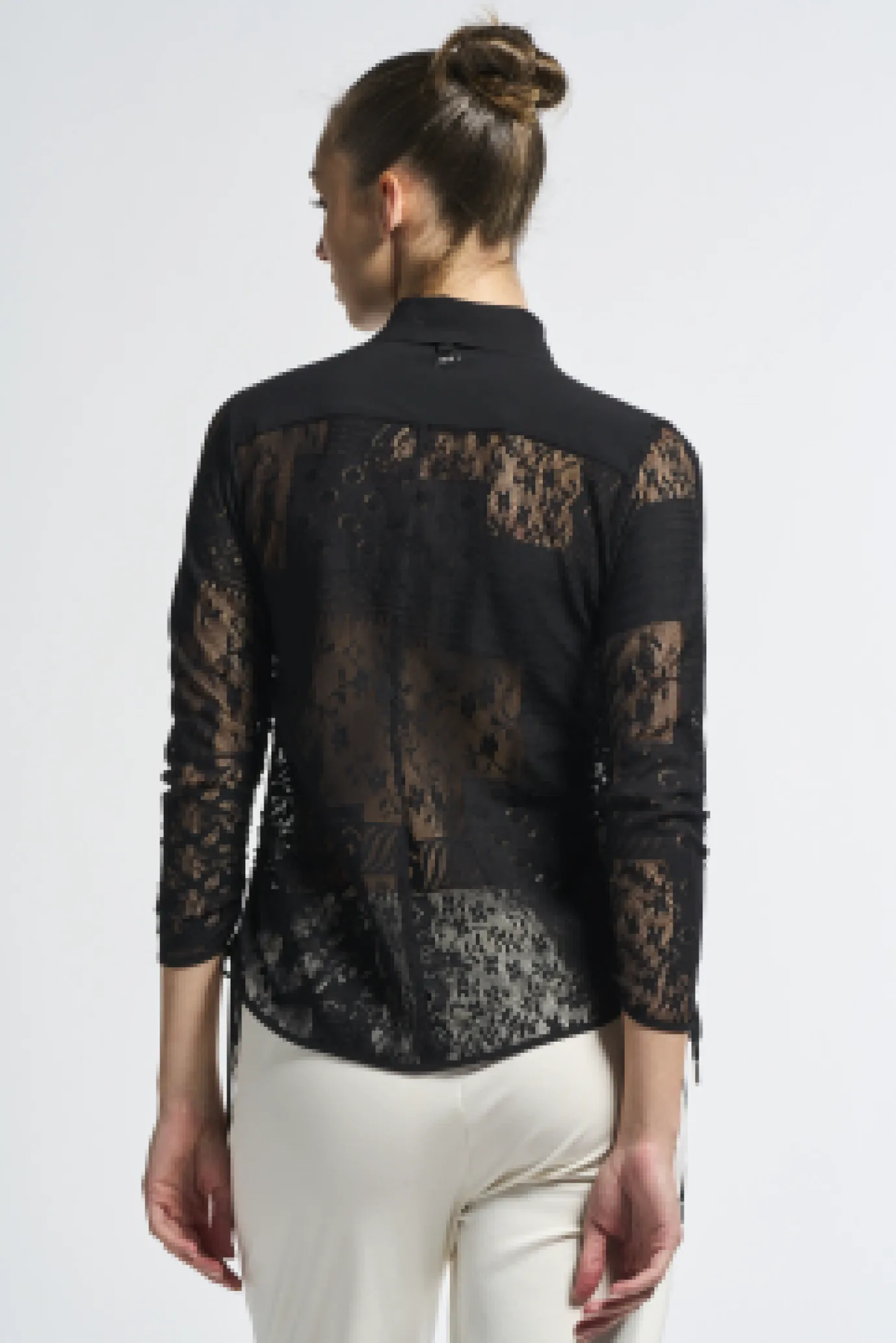 Pronounce Black Lace Shirt
