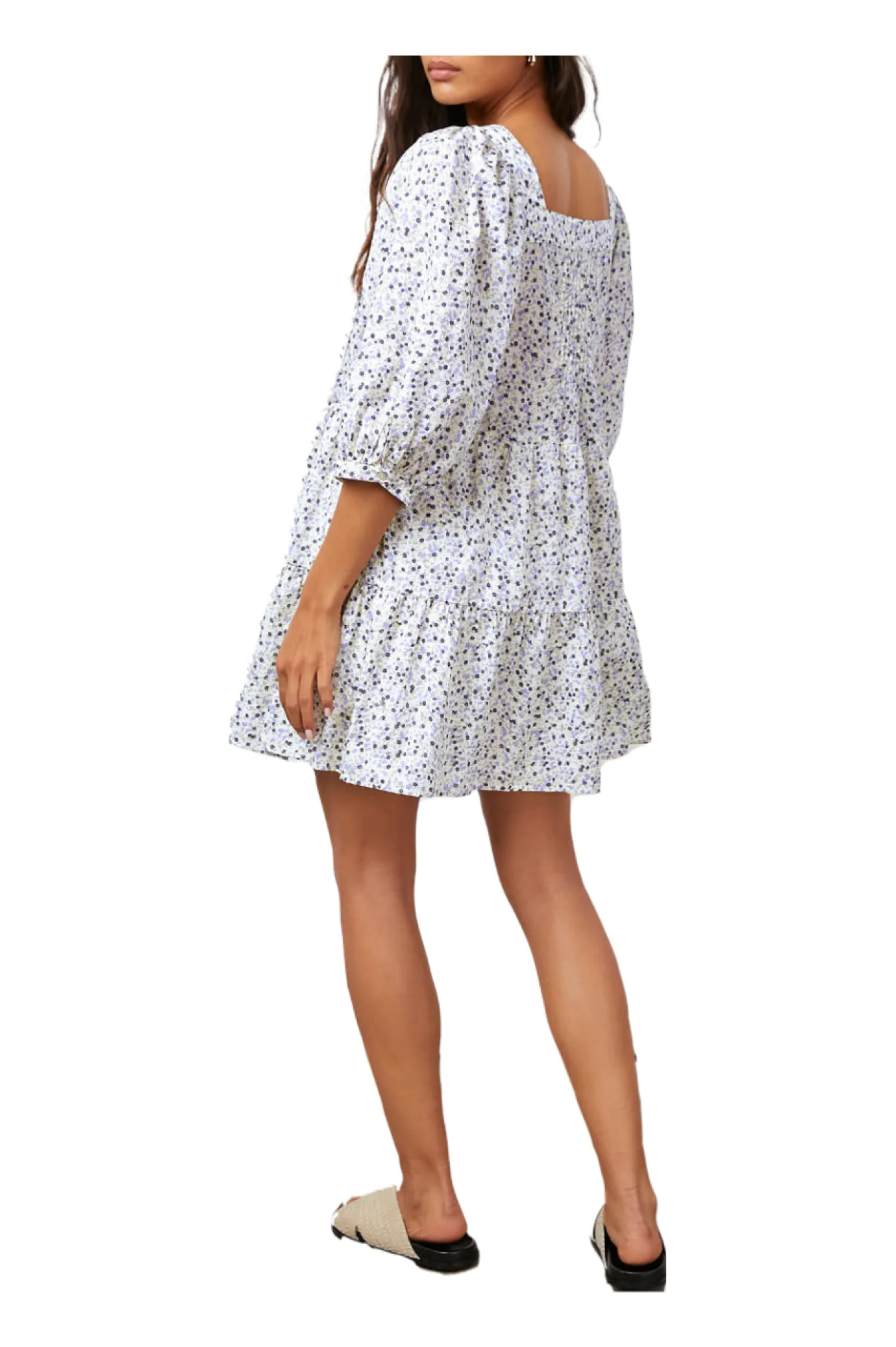 Rails Pippa Watercolour Buds Tiered Dress