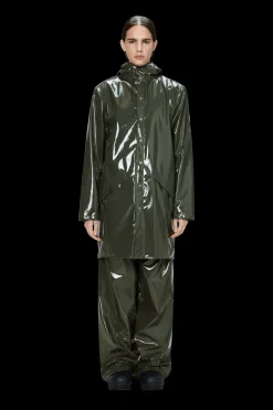 Rains Long Jacket in Swamp
