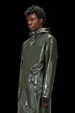 Rains Long Jacket in Swamp