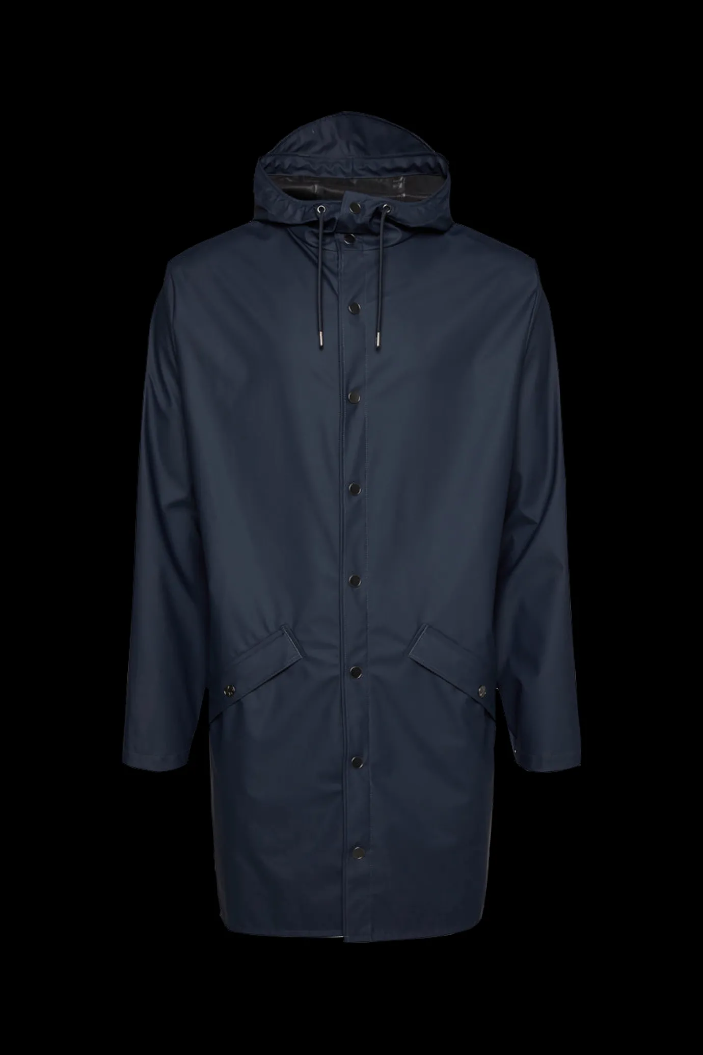 Rains Navy Long Jacket