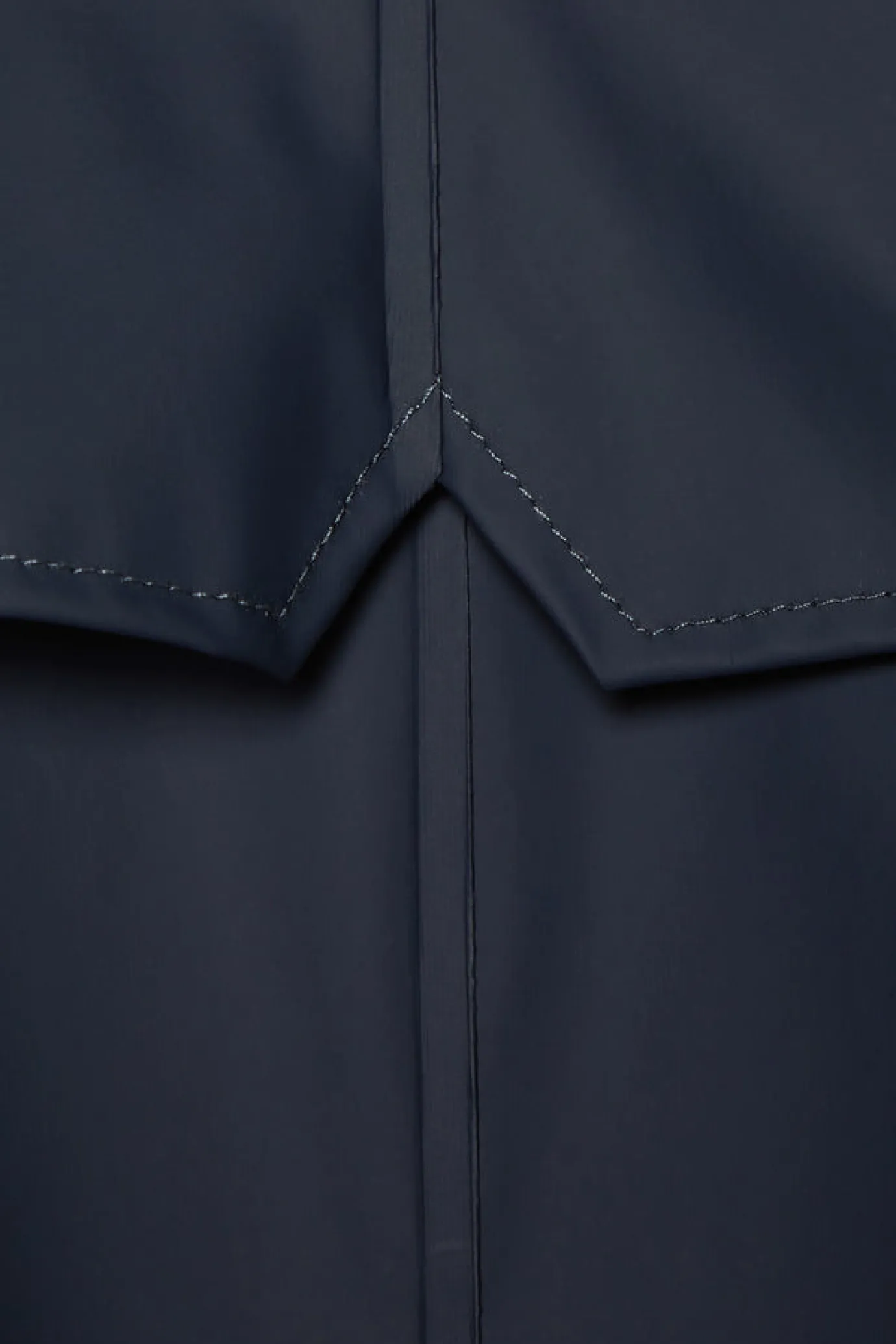 Rains Navy Long Jacket