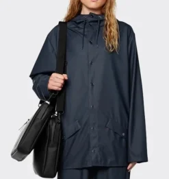 Rains Short Jacket In Navy