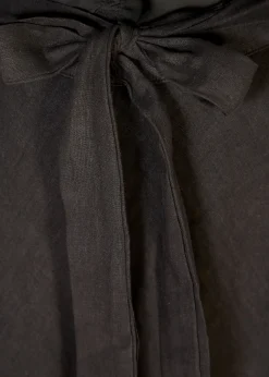 'Raleigh' Black Wrap Midi Skirt