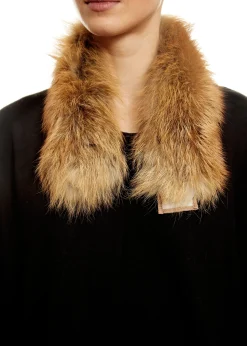 Red Genuine Fox Fur Collar