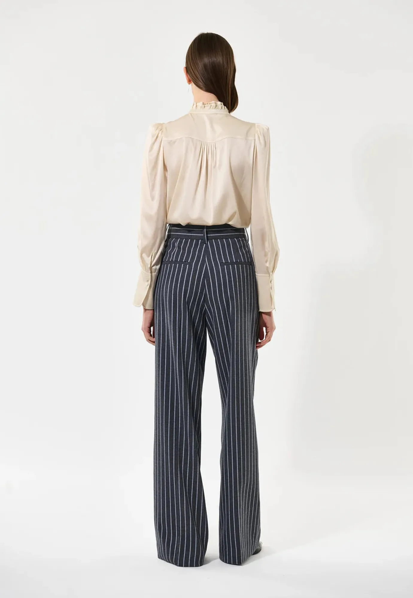 Roberta Antique Blouse with Ruffle