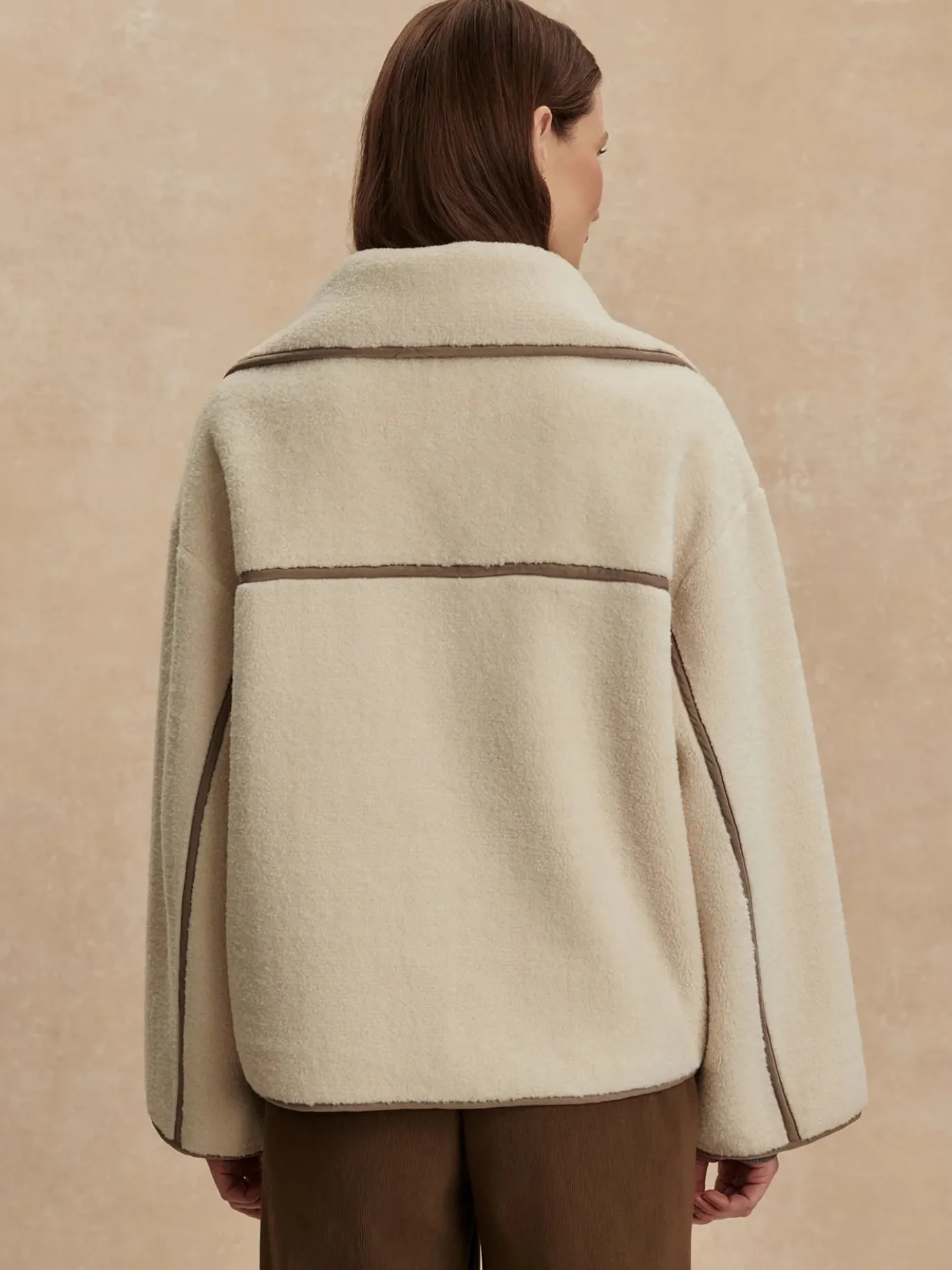 Romane Boxy Sandshell Sherpa Jacket