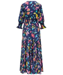 Romy Navy Love Bug Maxi Dress