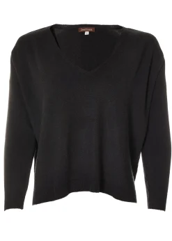 Short Blank Cashmere V Neck Sweater
