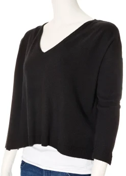 Short Blank Cashmere V Neck Sweater
