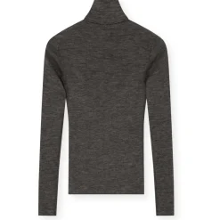 Sierra Merino Expresso Ribbed Polo Neck