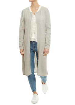 Silver Grey Long Merino Cardgian