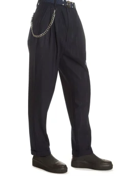 'Sneek' Navy Pinstripe Suit Pant