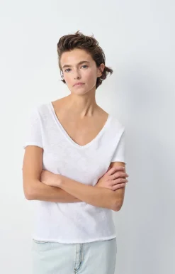 Sonoma Black V Neck Slub T Shirt