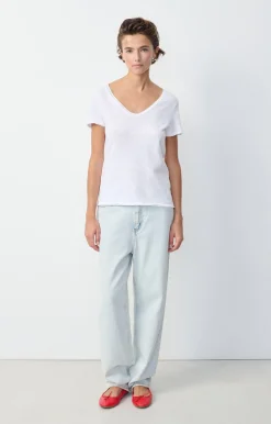 Sonoma Black V Neck Slub T Shirt