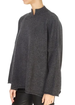 'Stella' Graphite Grey Cashmere Sweater