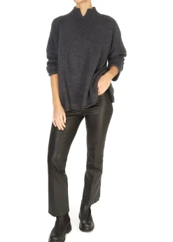 'Stella' Graphite Grey Cashmere Sweater
