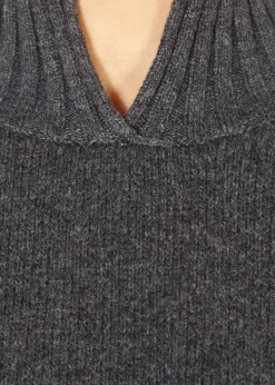 'Stella' Graphite Grey Cashmere Sweater