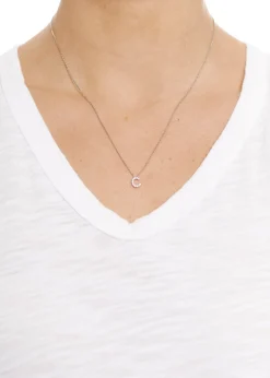 Sterling Silver Letter 'C' Necklace