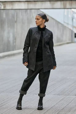 Stretch Leather Heeled Boot