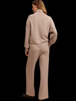 Taupe Marl Wide Leg Pant 30"