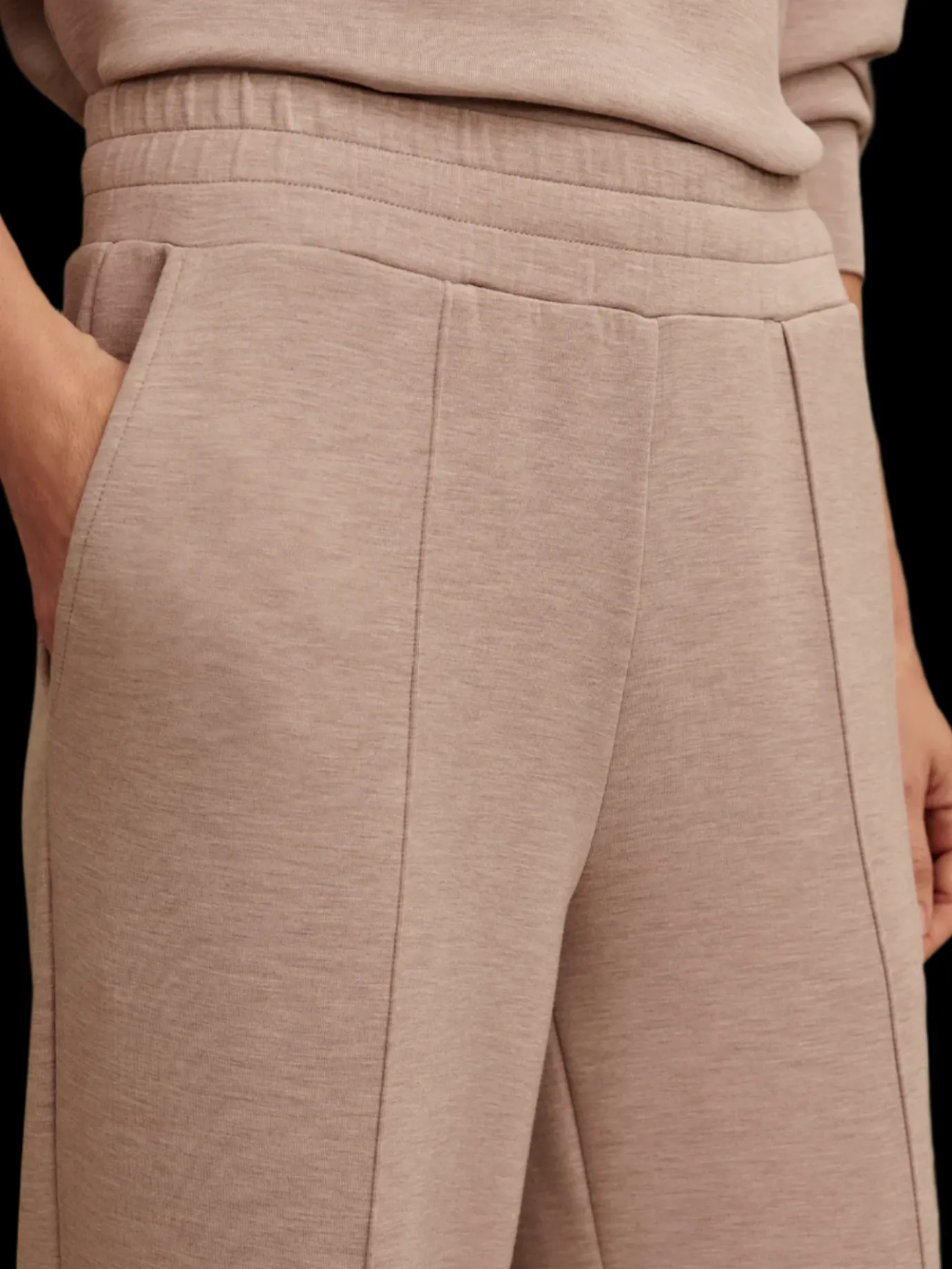 Taupe Marl Wide Leg Pant 30"