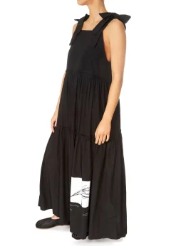 XD Fashion Colo Tiered Dress Black