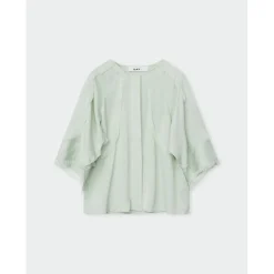 Zelie Green Lily Fringe Crepe Shirt